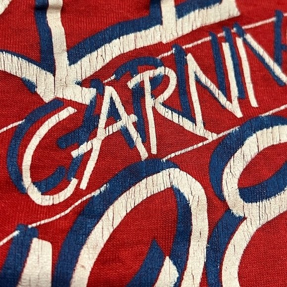 Vintage 1980s Relay Carnival 1986 Red Running Marathon tshirt - Picture 4 of 7